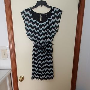 Black real white dress